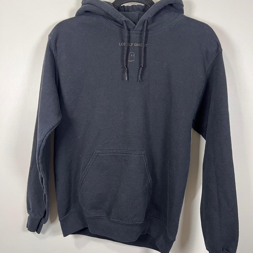 Lonely Ghost Unisex Text Me When You Get Home Graphic Hoodie Black Small